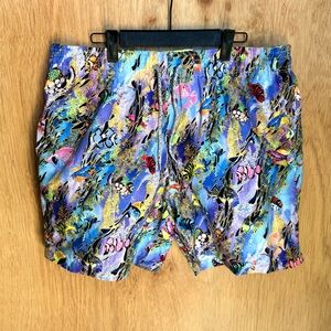 SWIMWEAR MICHAELS MEN'S FISH BLUE SWIM TRUNK Size XXL‎